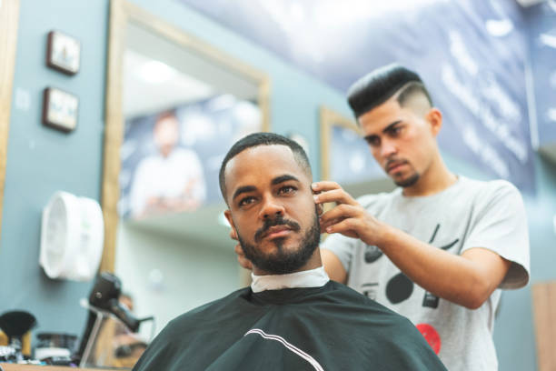 Barber, Cutting Hair, Razor, Shaving, Adult